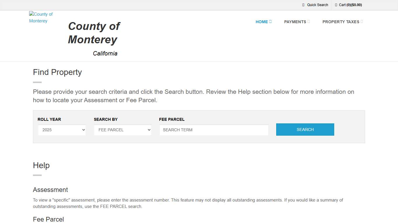 Search Page County of Monterey MBC
